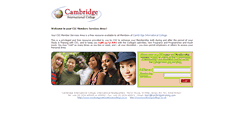 Desktop Screenshot of cambridgeinternationalcollege.co.uk